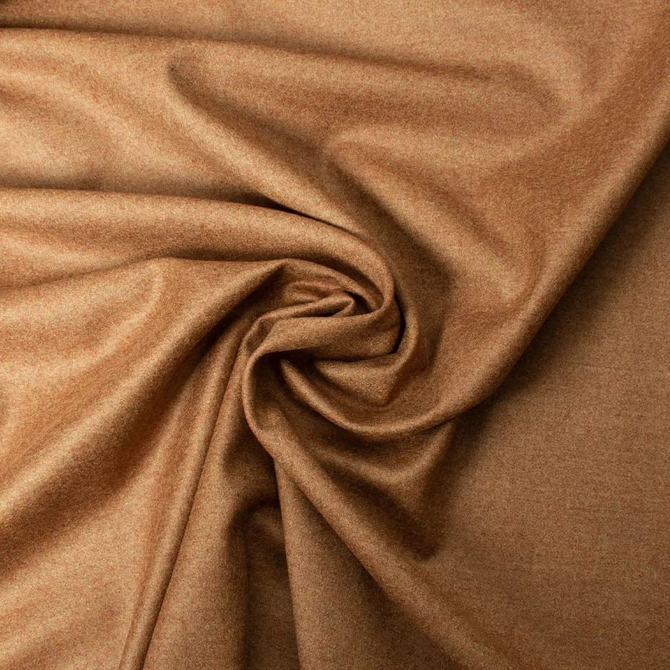 Loro Piana Deep Camel Wool Cashmere Flannel Suiting 3