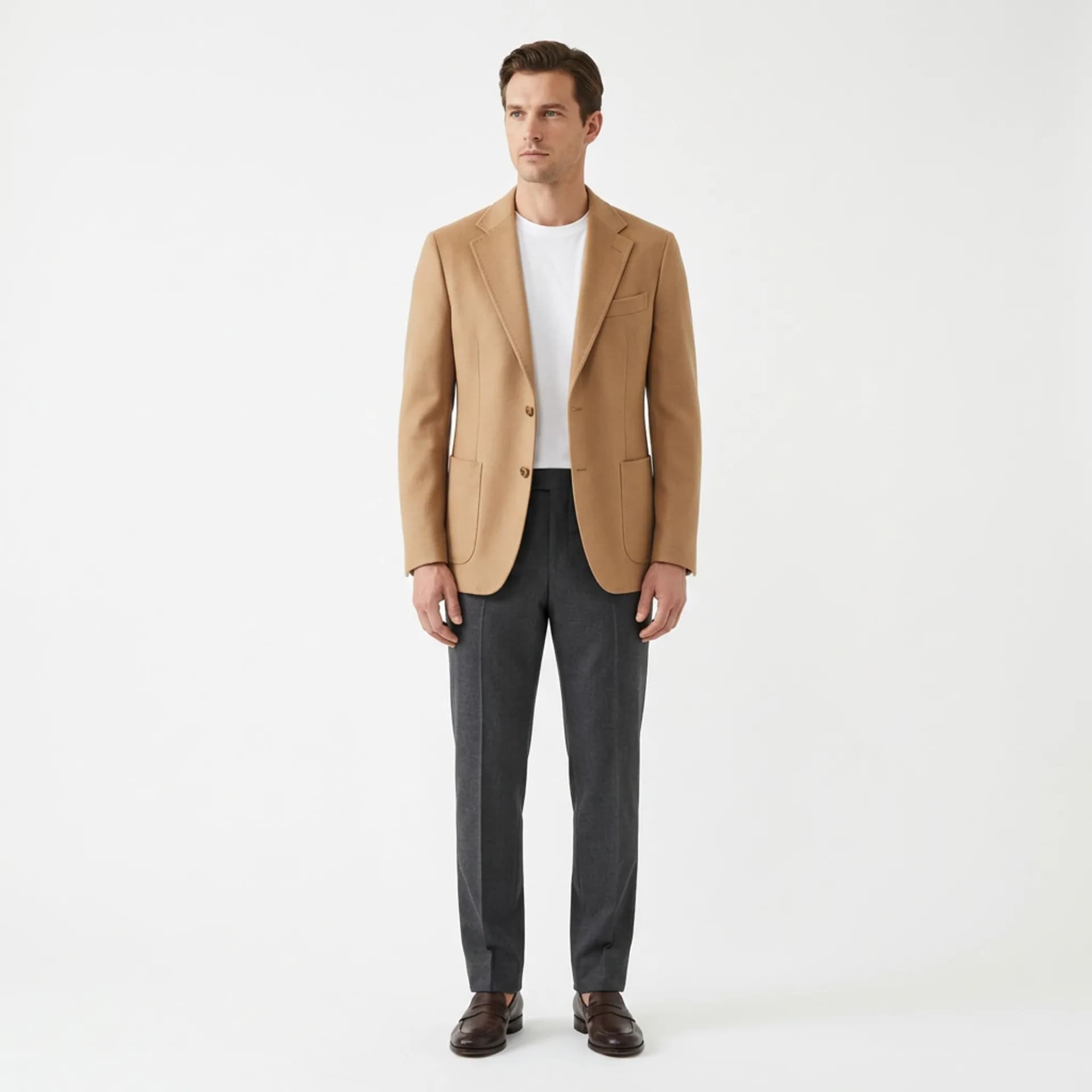 Mayfair Camel Single-Breasted Blazer 2