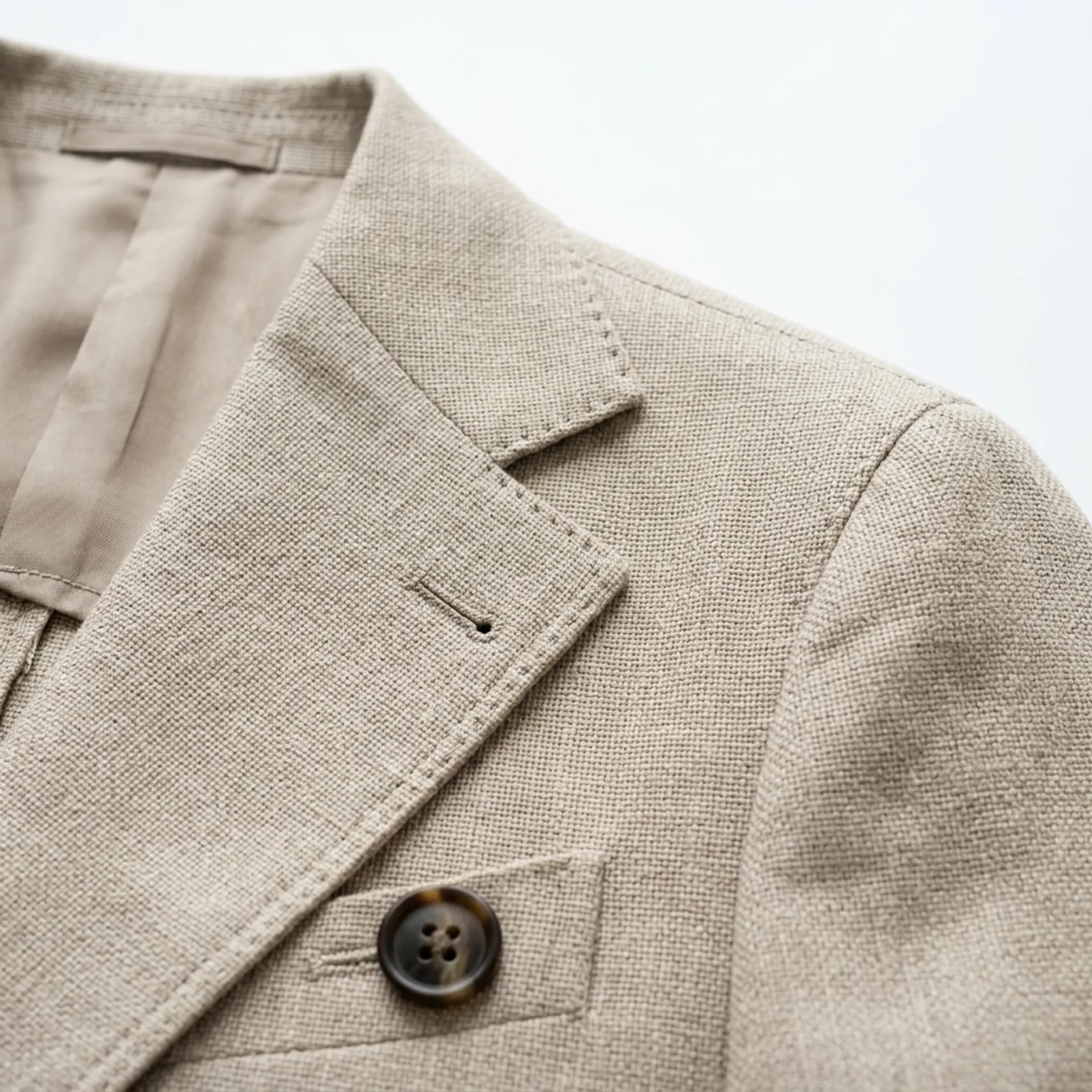 Piccadilly Stone Linen-Wool Blazer 3