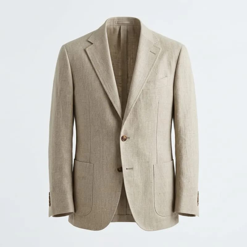 Piccadilly Stone Linen-Wool Blazer