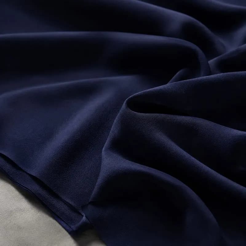 Crêpe di seta blu notte Como