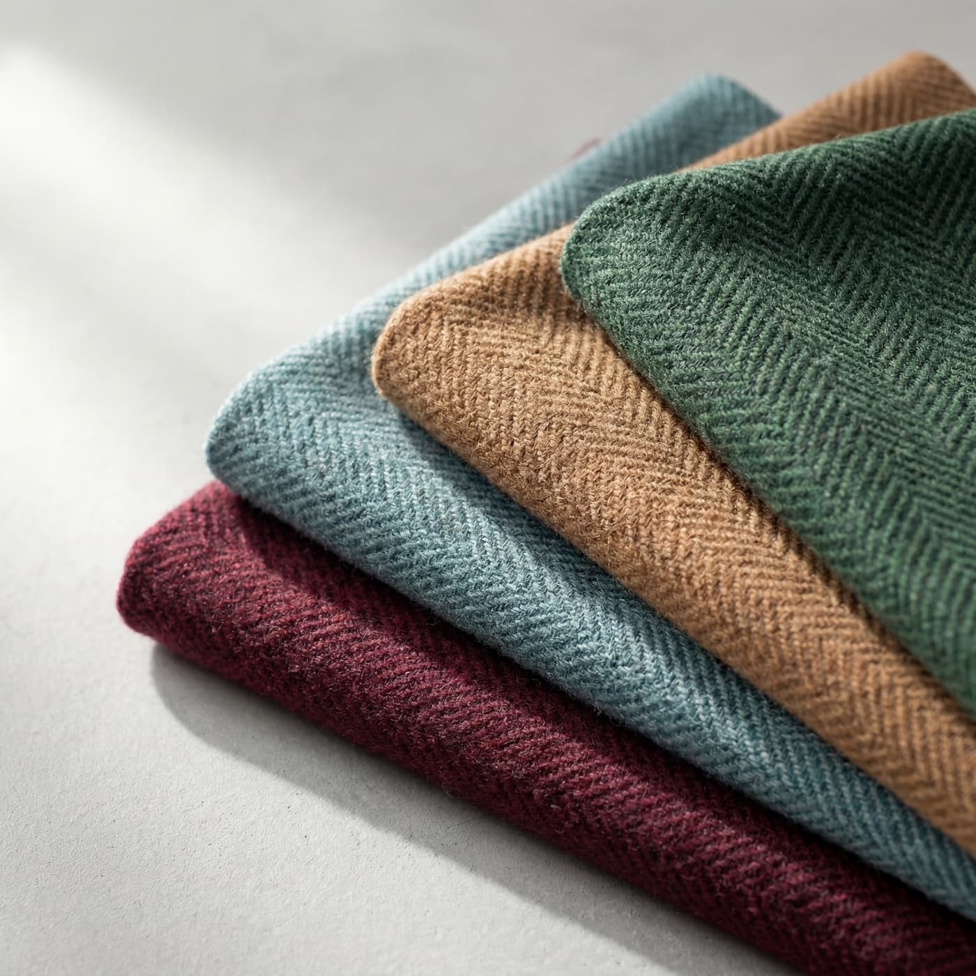 Modern suiting wool swatches